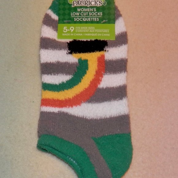 SAINT PATRICK"S DAY * LOW CUT SOCKS * BUNDLE OF FIVE PAIRS * SHOE SIZE 5-9 * NEW - Picture 2 of 8